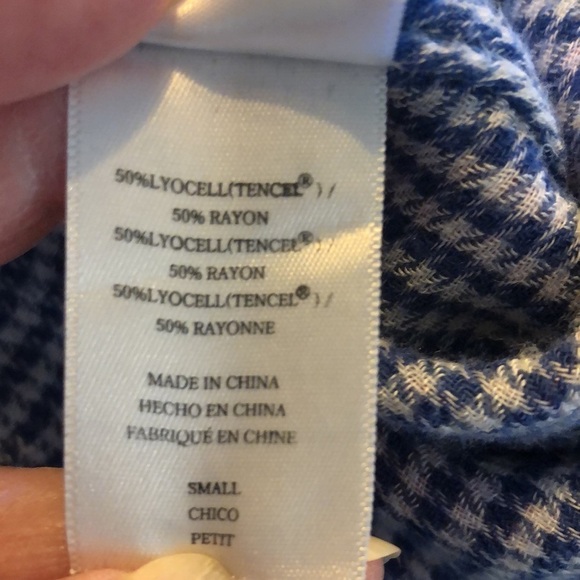 Rails Tencel/Rayon Blend Blue and Pink Plaid Long Sleeve Button Down Size S/P - Picture 16 of 16